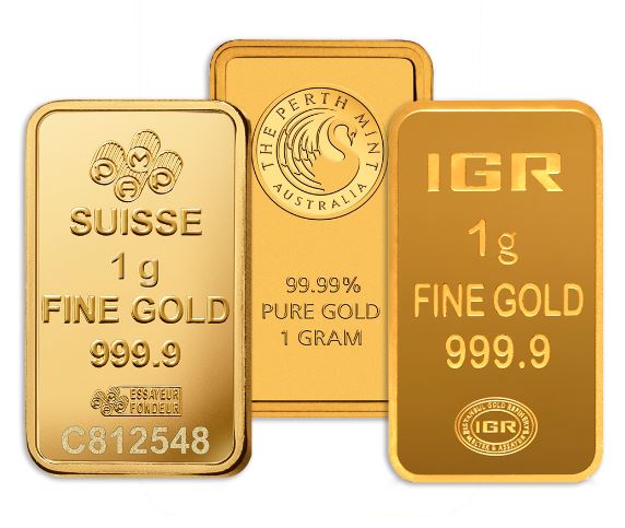 1 gram Gold Bar - Brand Varies