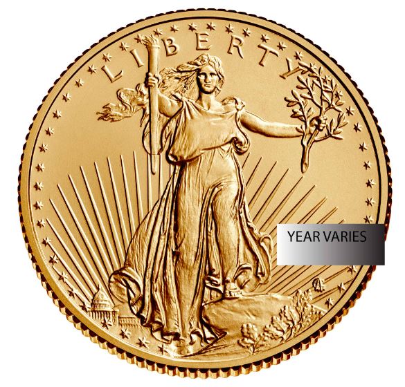 1/4 oz Gold Eagle - BU (Year Varies)