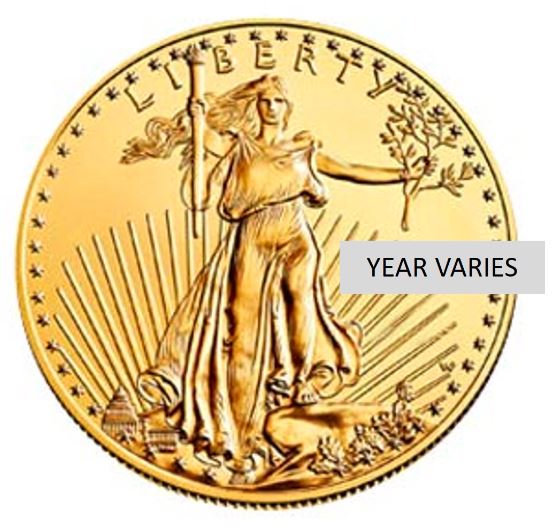 1/10 oz Gold Eagle - BU (Year Varies)