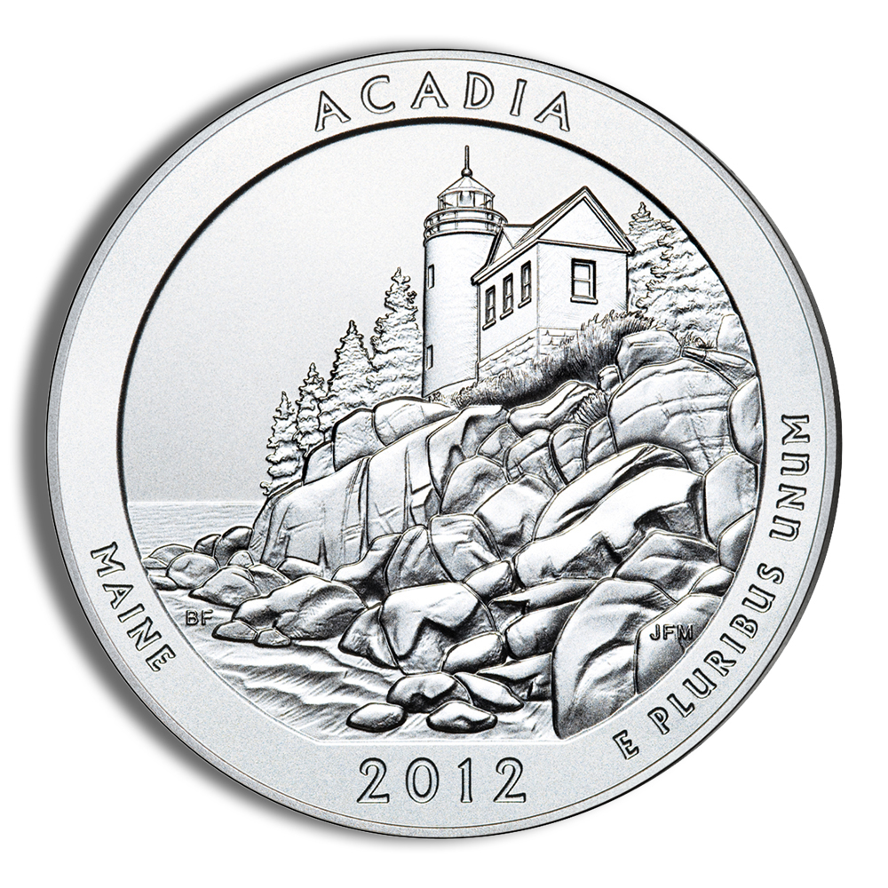 2012-P 5 oz ATB Acadia Silver Coin - Burnished (Cap Only)