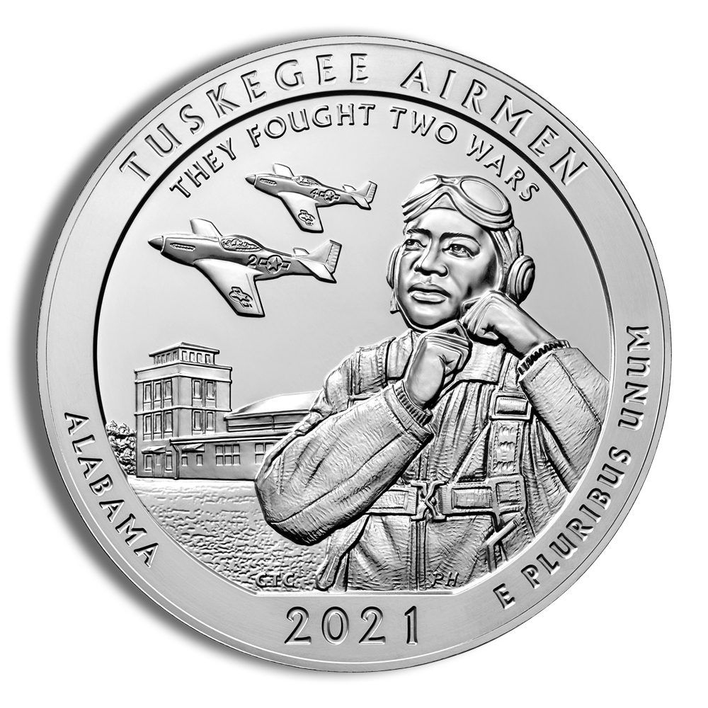 2021 5 oz ATB Tuskegee Airmen Silver Coin - BU