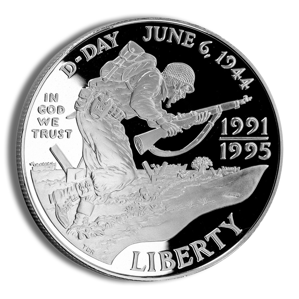 1993-W $1 World War II Silver Commem - Proof