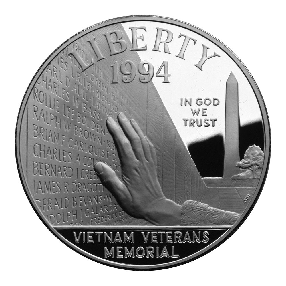 1994-P $1 Vietnam Vets Silver Commem - Proof