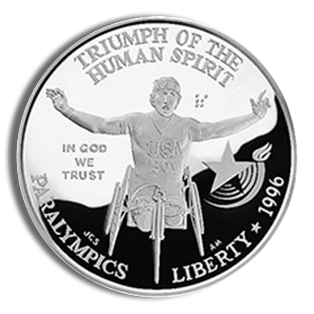 1996-P $1 Wheelchair Silver Commem - Proof