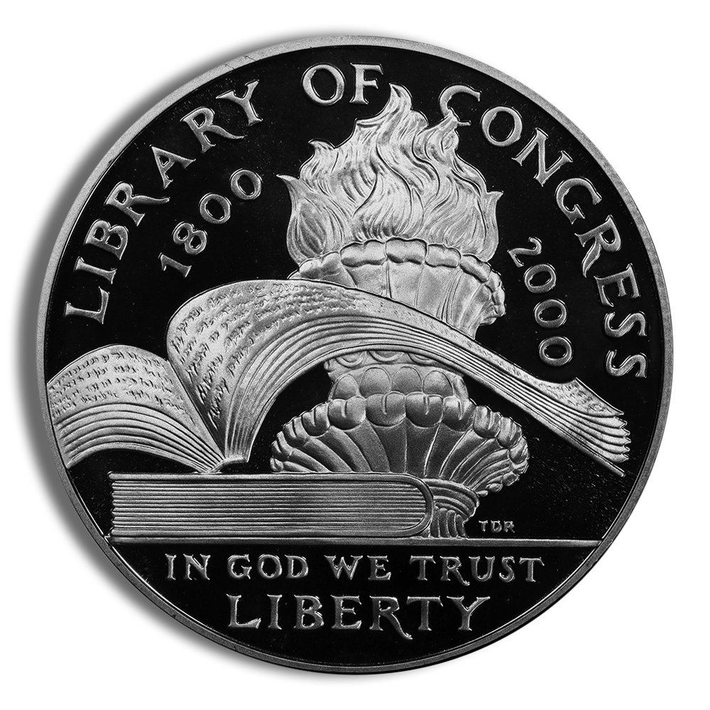 2000-P $1 Library of Congress Silver Commem - Proof