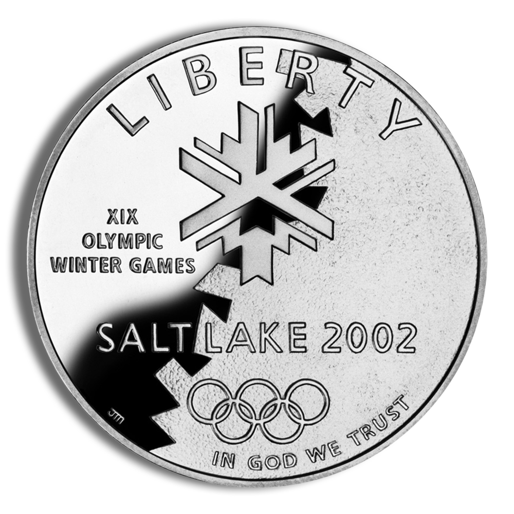 2002-P $1 SLC Winter Olympics Silver Commem - Proof