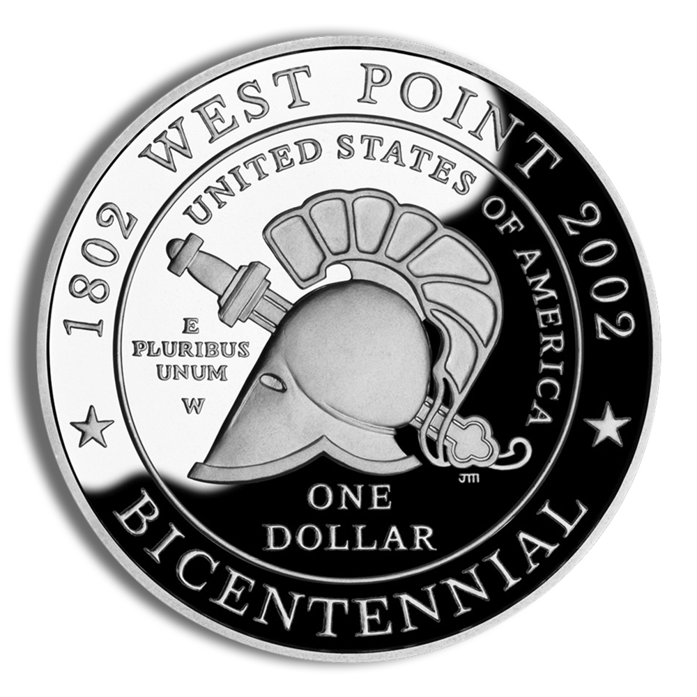 2002-W $1 West Point Silver Commem - Proof