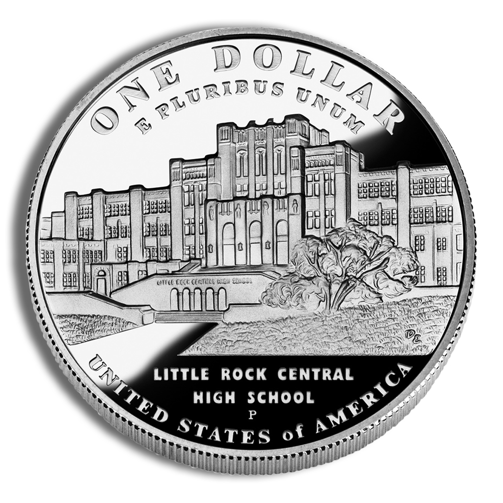 2007-P $1 Little Rock, Deseg Silver Commem - Proof