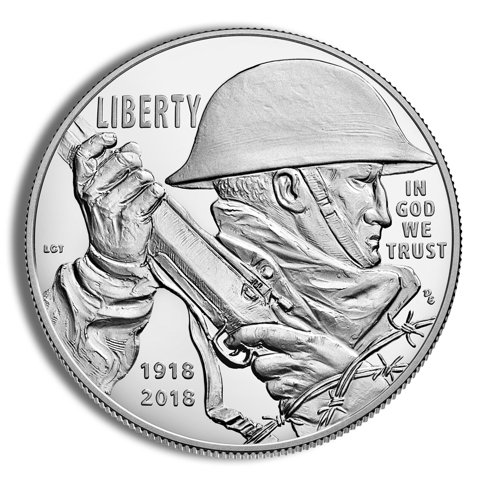 2018-P $1 World War I Centennial Silver Commem - Proof