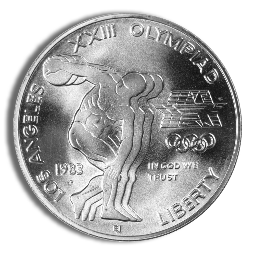 1983-P $1 LA Olympic Silver Commem - BU