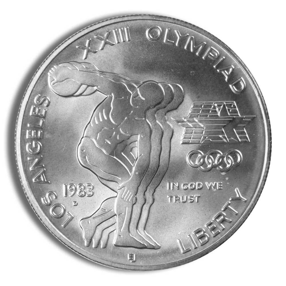 1983-D $1LA Olympic Silver Commem - BU