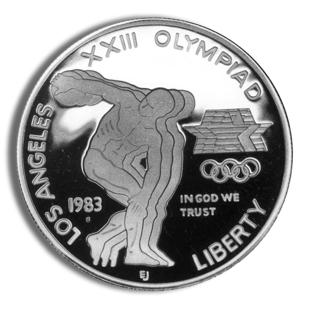 1983-S $1 LA Olympic Silver Commem - BU