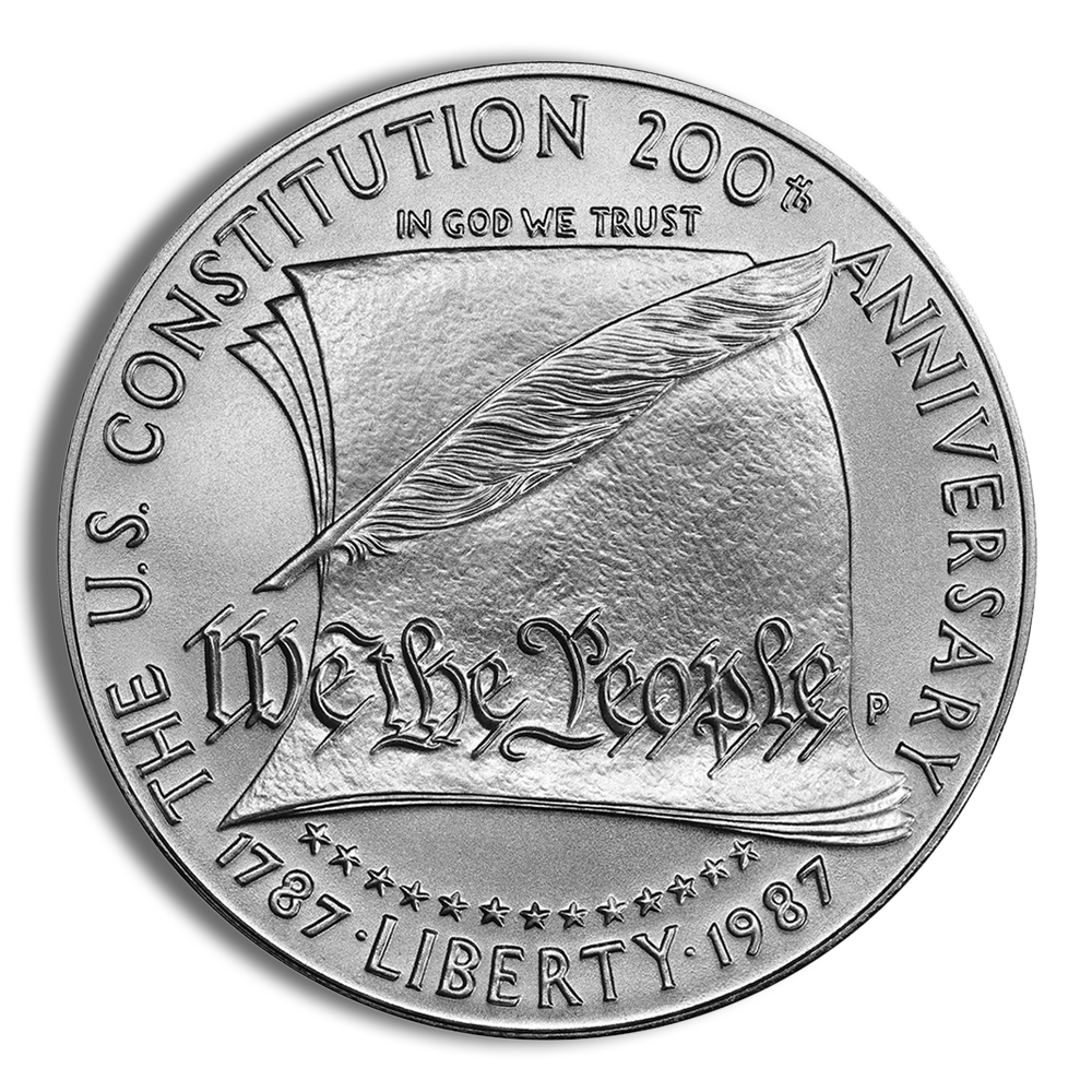 1987-P $1 Constitution Silver Commem - BU