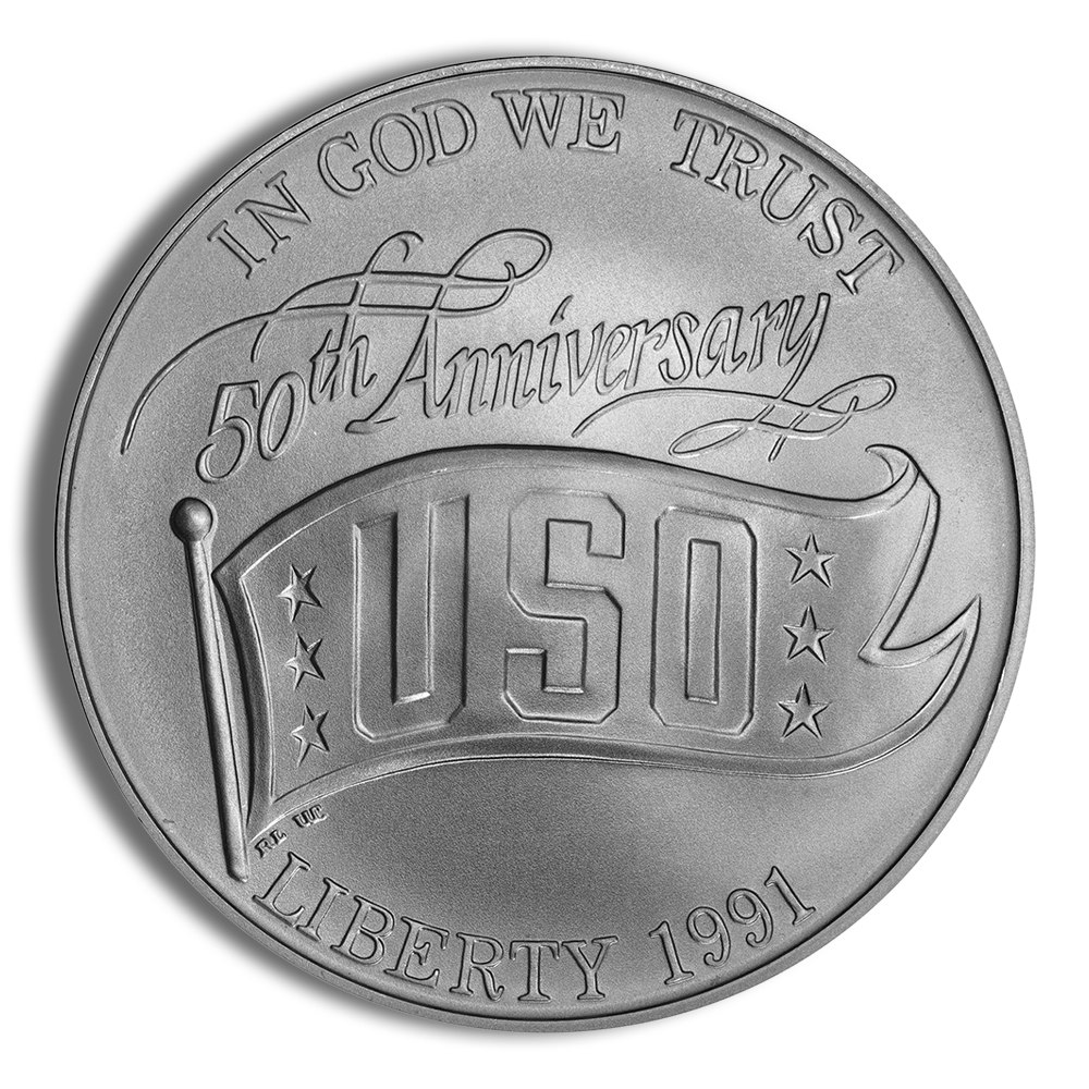 1991-D $1 USO Silver Commem - BU