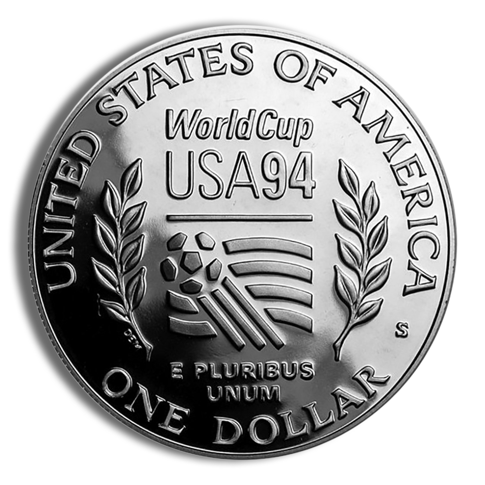 1994-D $1 World Cup Silver Commem - BU