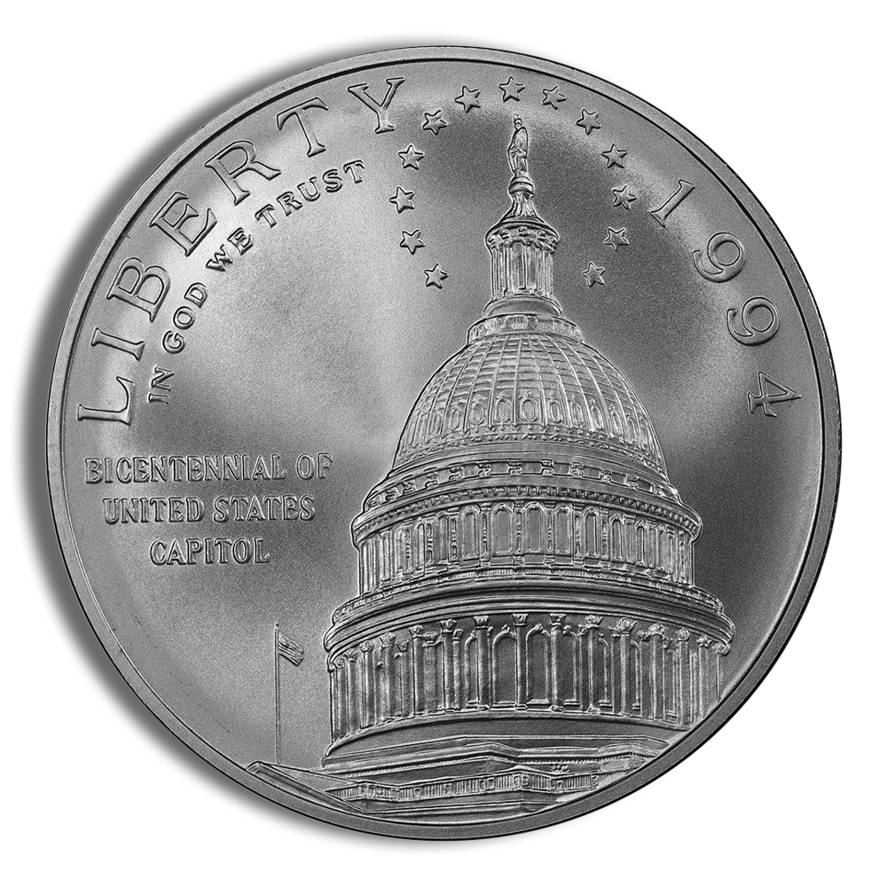 1994-D $1 Capitol Silver Commem - BU