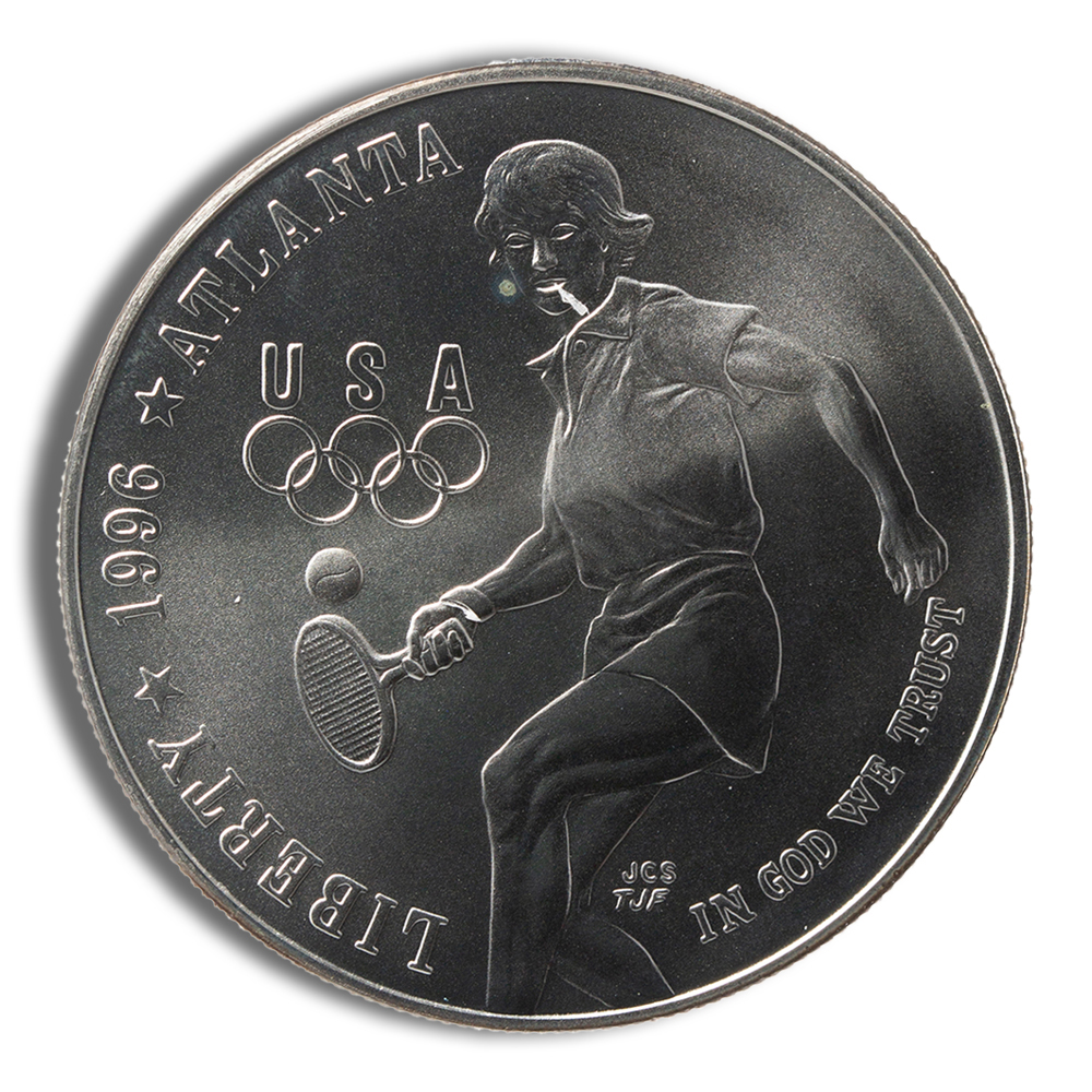 1996-D $1 Tennis Silver Commem - BU