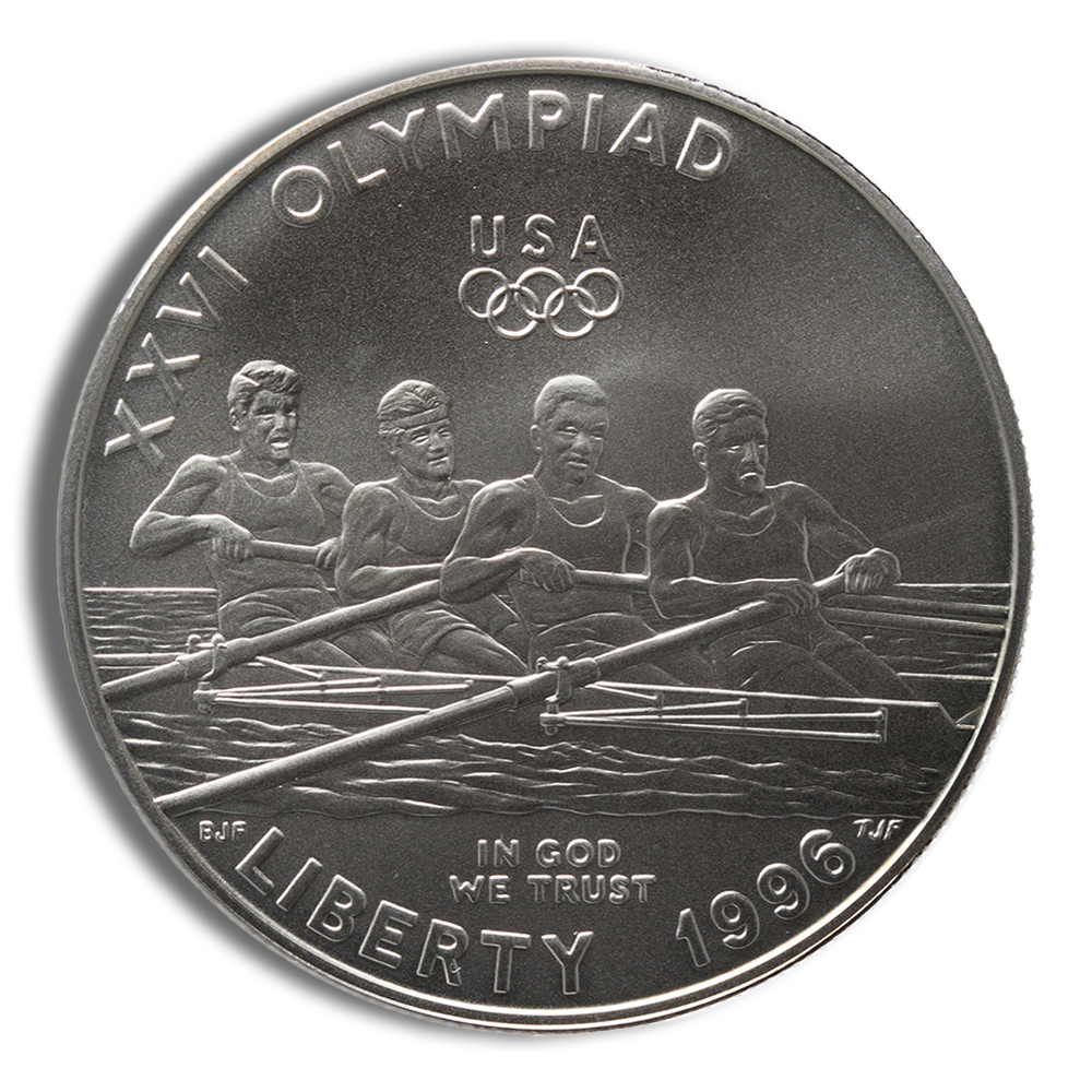 1996-D $1 Rowing Silver Commem - BU