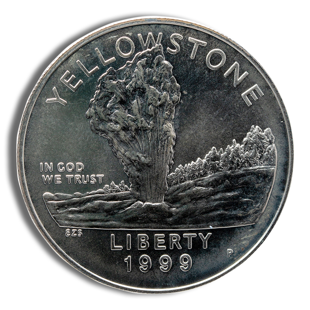 1999-P $1 Yellowstone Silver Commem - BU