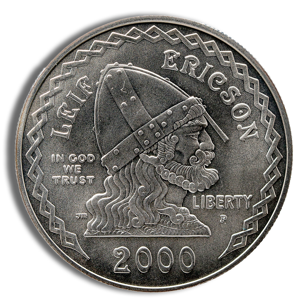 2000-P $1 Leif Ericson Silver Commem - BU