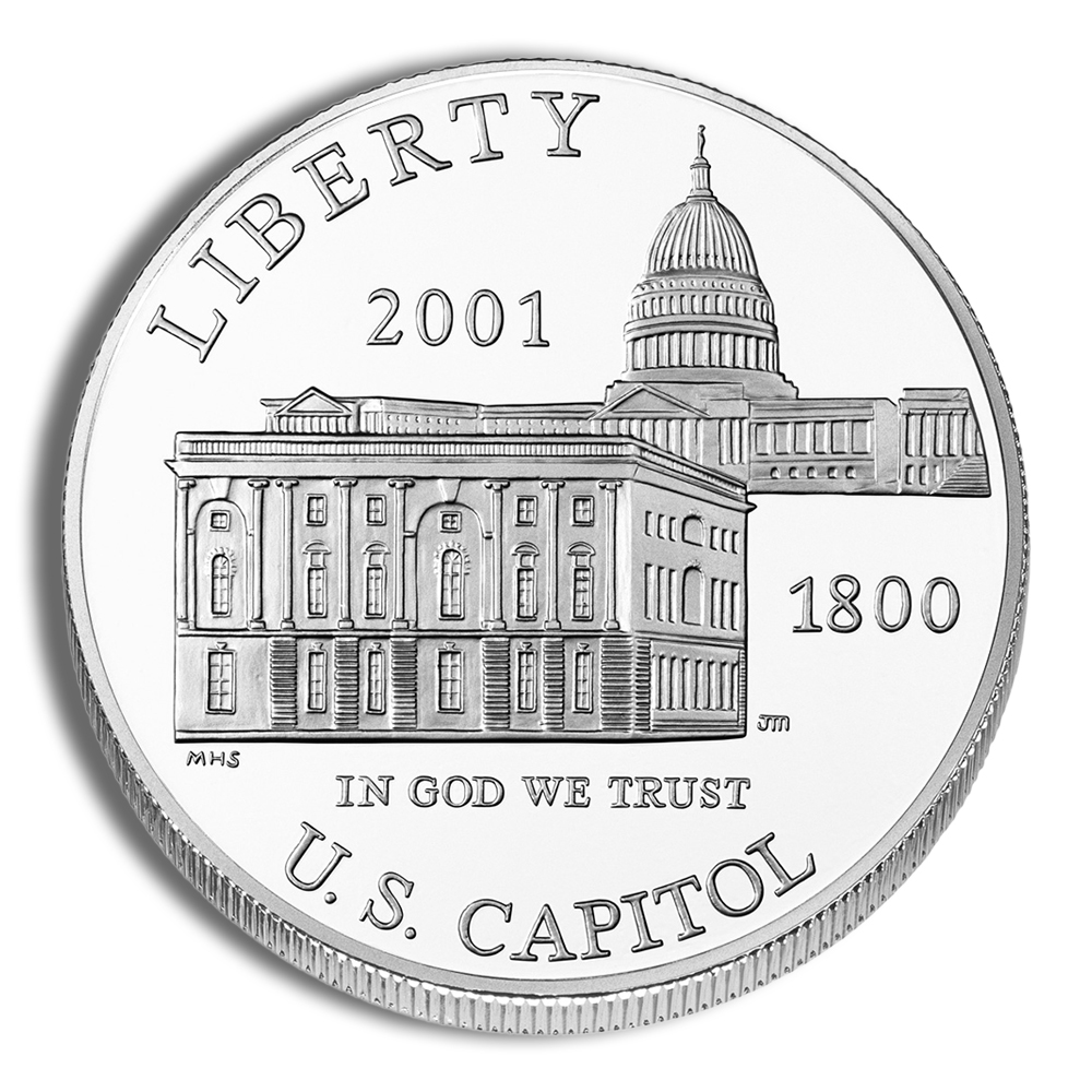 2001-P $1 Capitol Visitor Center Silver Commem - BU