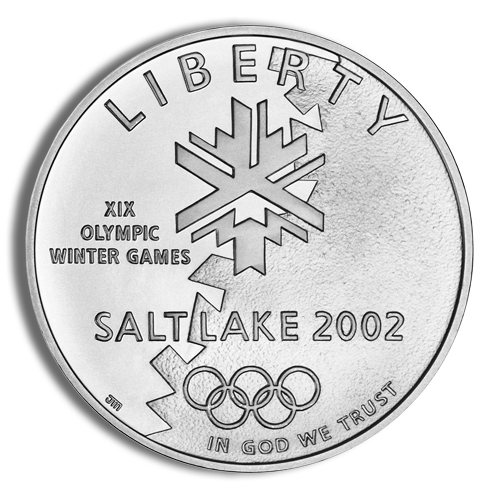 2002-P $1 SLC Winter Olym Silver Commem - BU