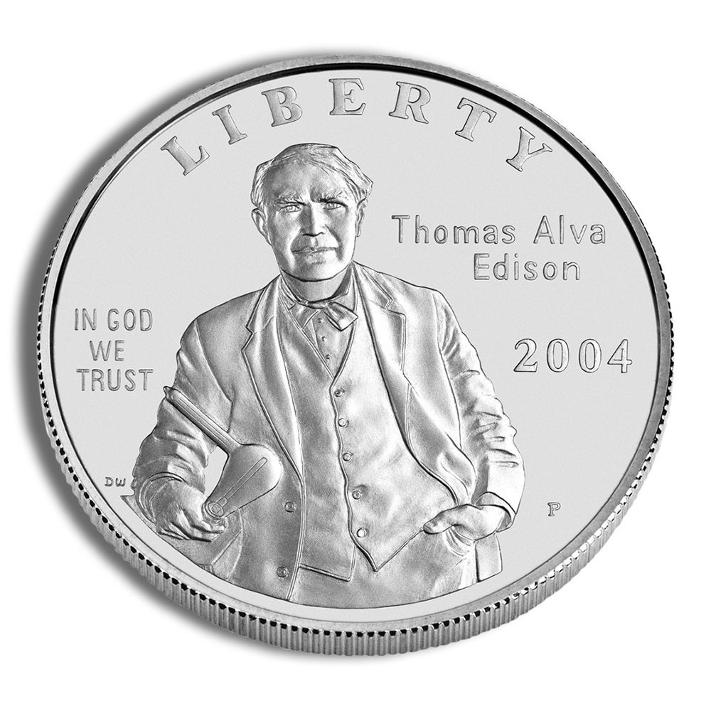 2004-P $1 Thomas A. Edison Silver Commem - BU