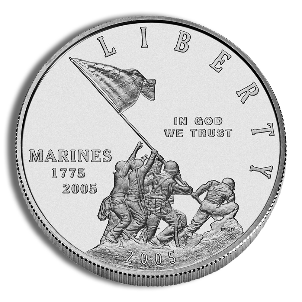 2005-P $1 Marine Corps Silver Commem - BU