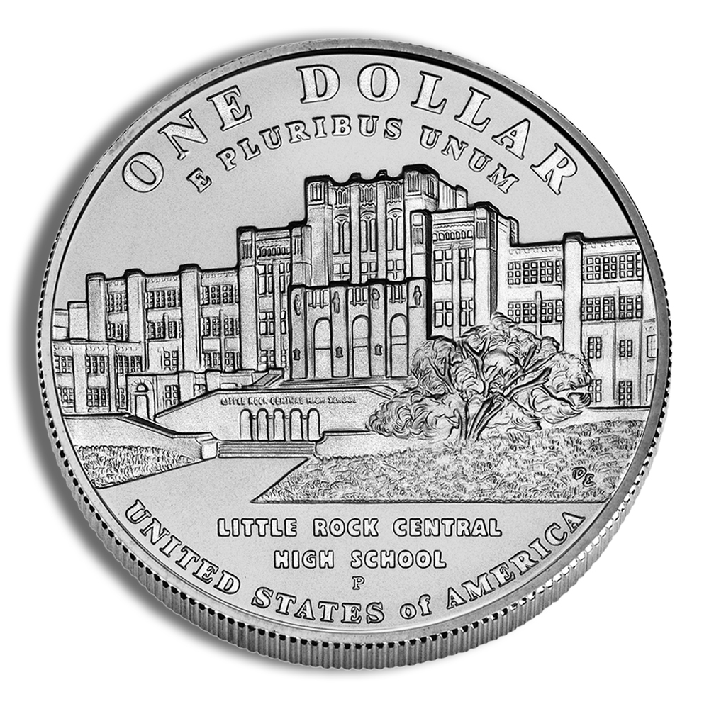 2007-P $1 Little Rock, Deseg Silver Commem - BU