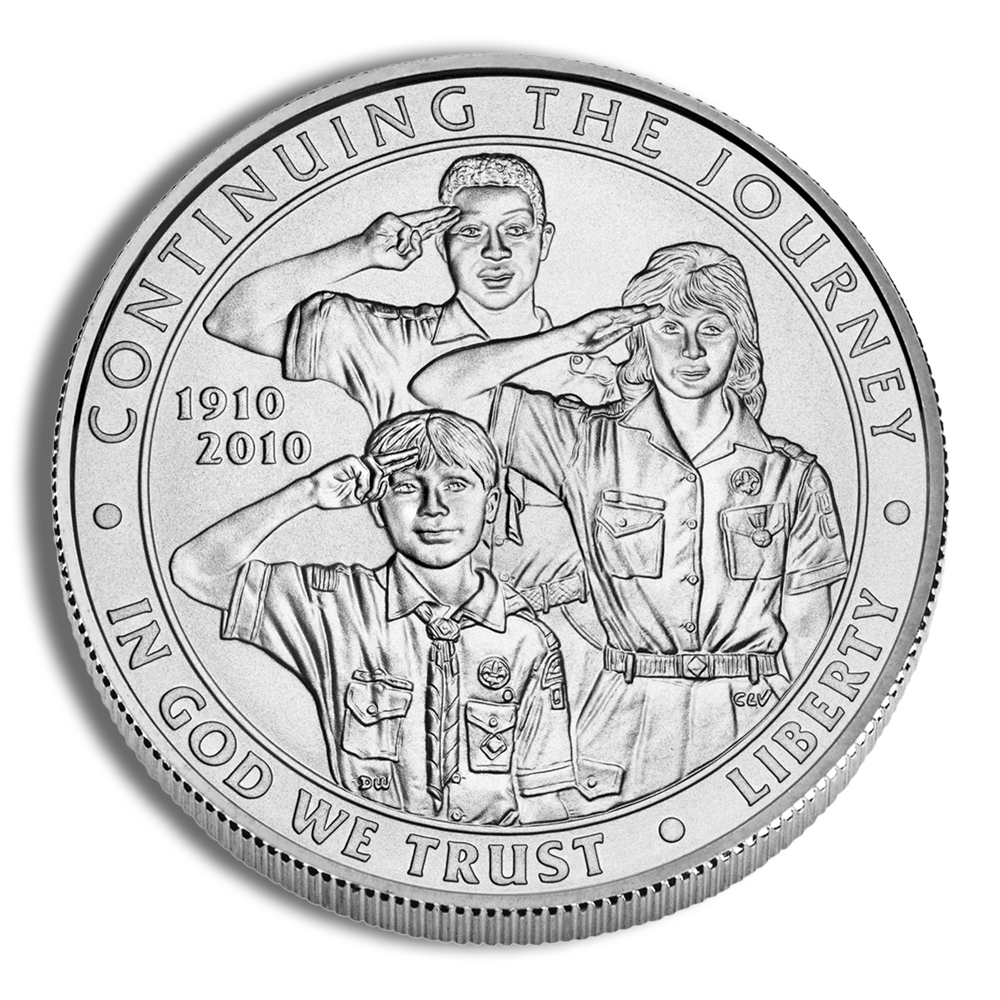 2010-P $1 Boy Scouts Silver Commem - BU