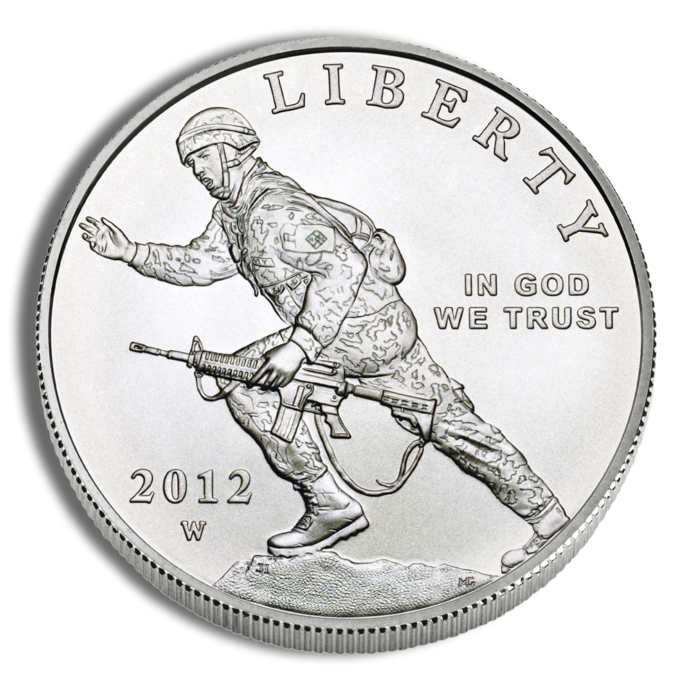 2012-W $1 Infantry Soldier Silver Commem - BU