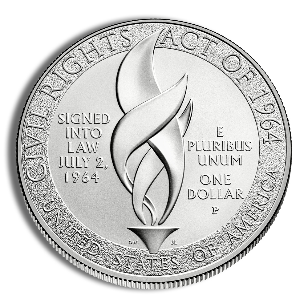 2014-P $1 Civil Rights Act Silver Commem - BU