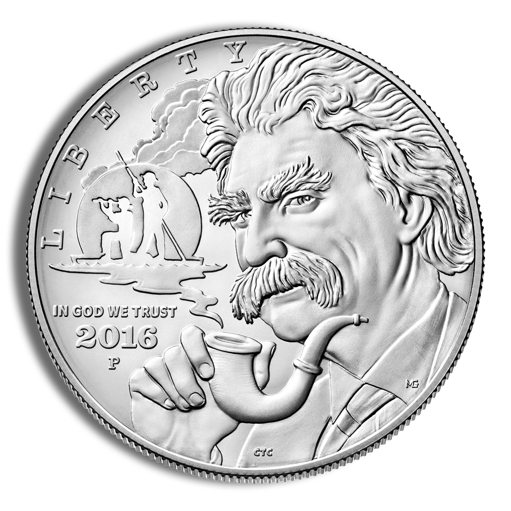 2016-P $1 Mark Twain Silver Commem - BU