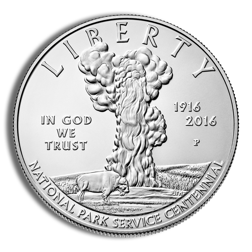 2016-P $1 National Park Service Centennial Silver Commem - BU