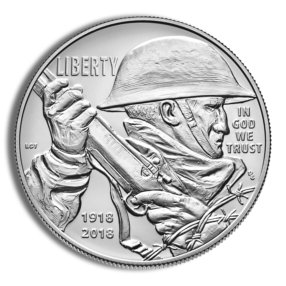 2018-P $1 World War I Centennial Silver Commem - BU