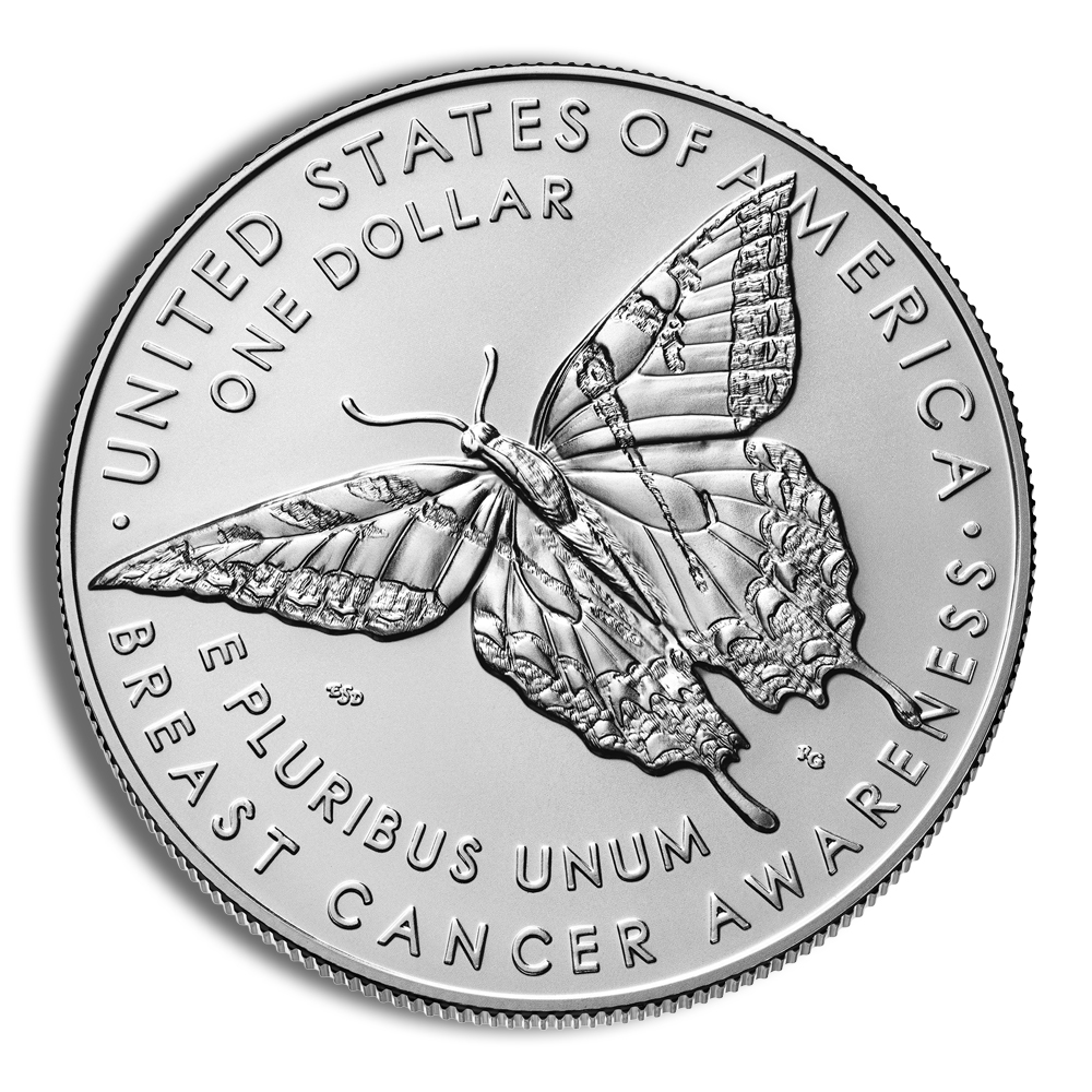 2018-P $1 Breast Cancer Awareness Silver Commem - BU