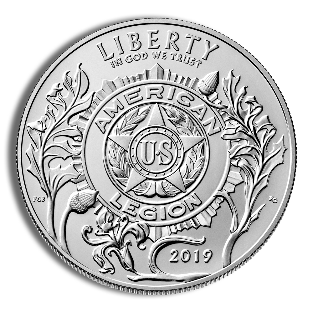 2019-P $1 American Legion Silver Commem - BU