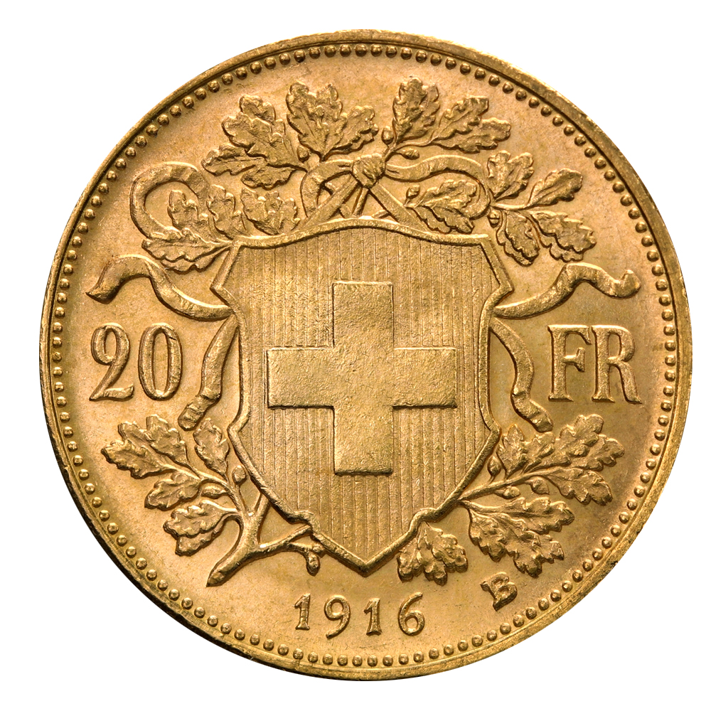 Switzerland Gold 20 Francs - Helvetia (1897-1949)