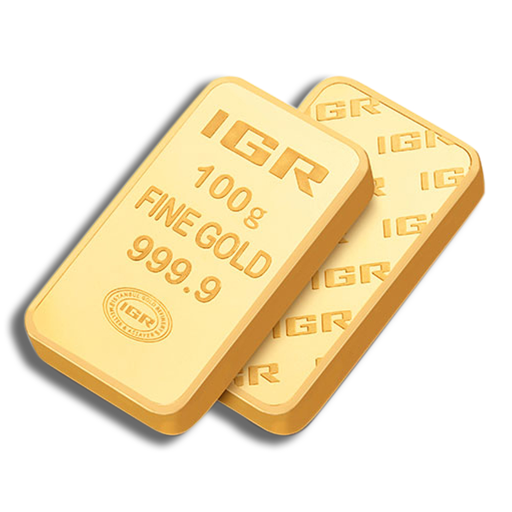 100 gram Gold Bar - IGR Metals (Carded)