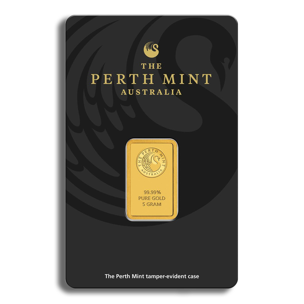 5 gram Gold Bar - Perth Mint (Carded)