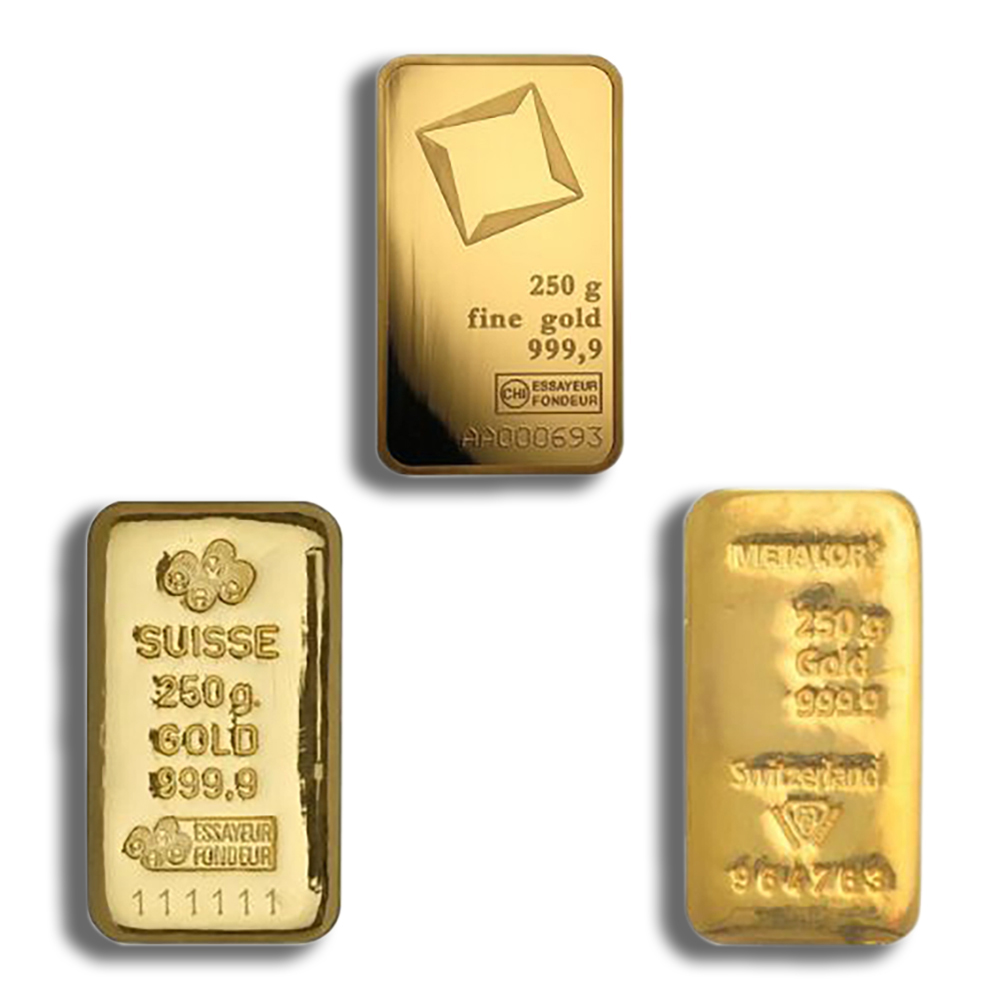 250 gram Gold Bar - Brand Varies