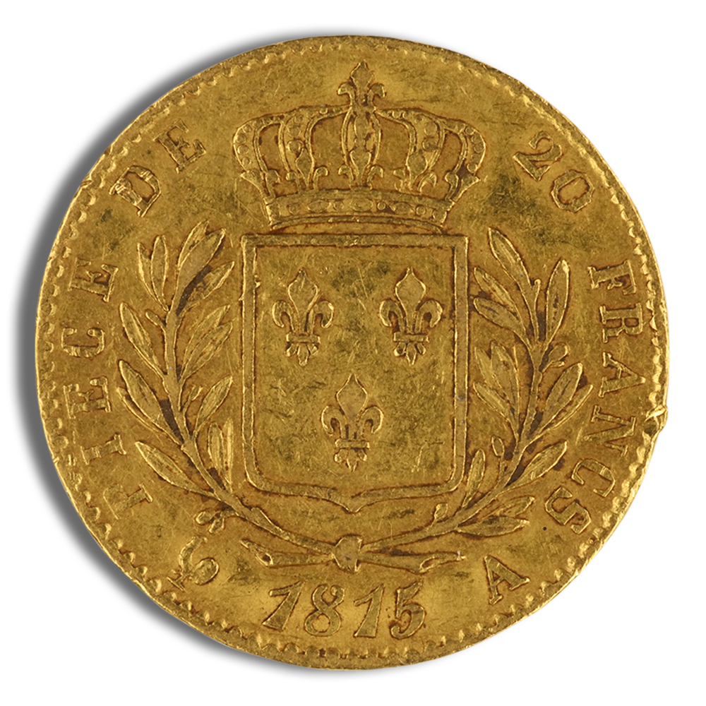 France Gold 20 Francs - Louis XVIII (1814-1815)