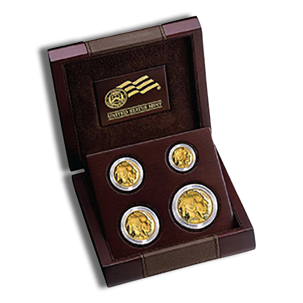 2008-W Proof Gold Buffalo Four Coin Set  (w/Box & COA)