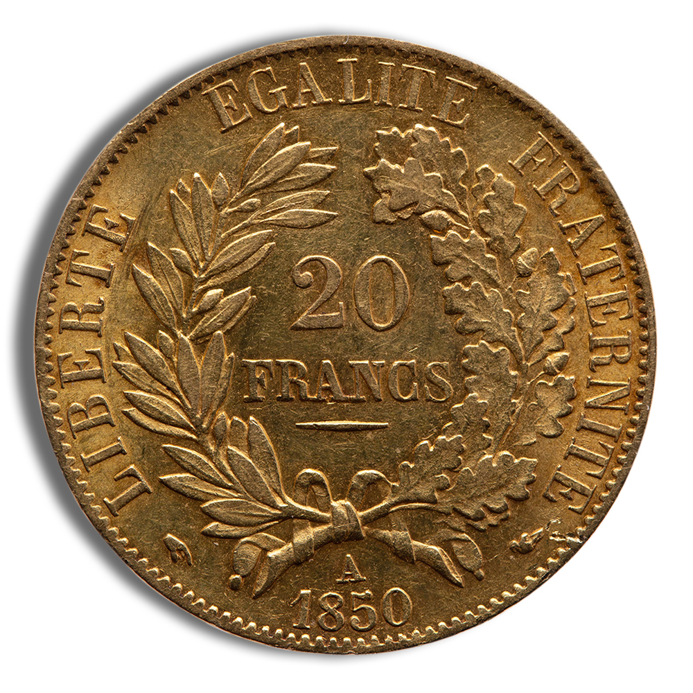 France Gold 20 Francs - Ceres (1849-1851)