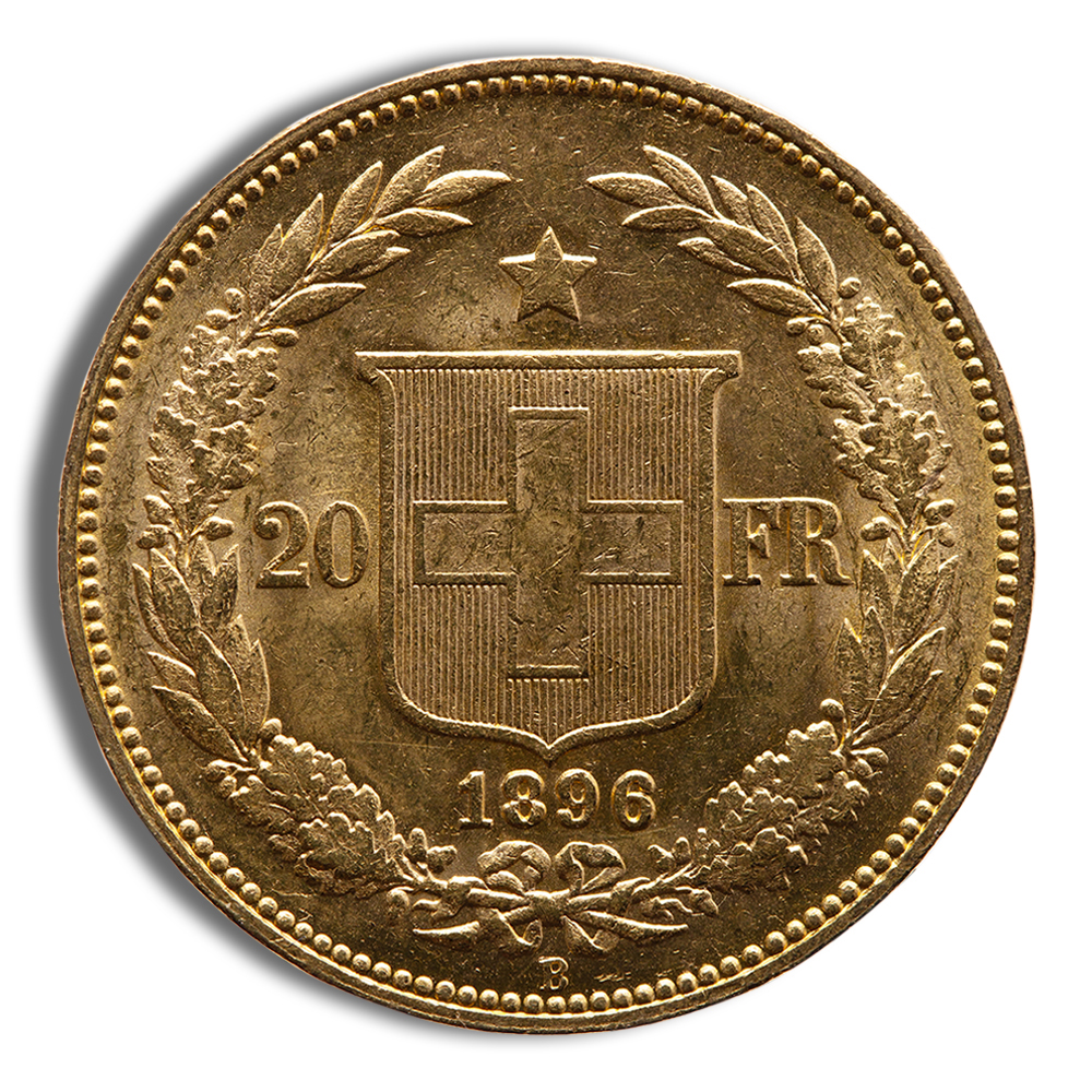 Switzerland Gold 20 Francs - Helvetica (1883-1896)