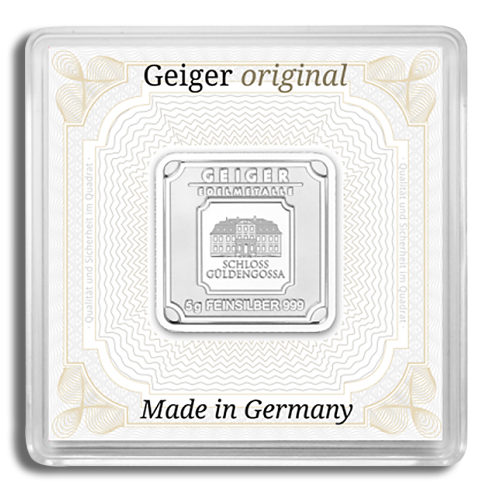 5 gram Silver Bar - Geiger (In Assay)