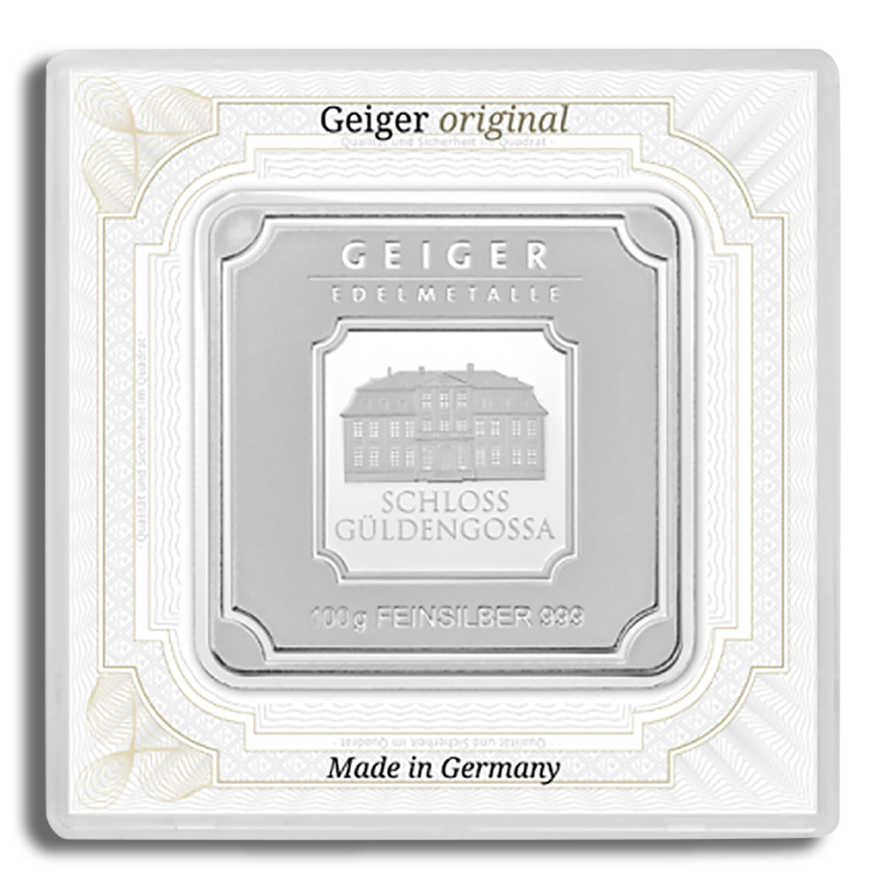 100 gram Silver Bar - Geiger (In Assay)