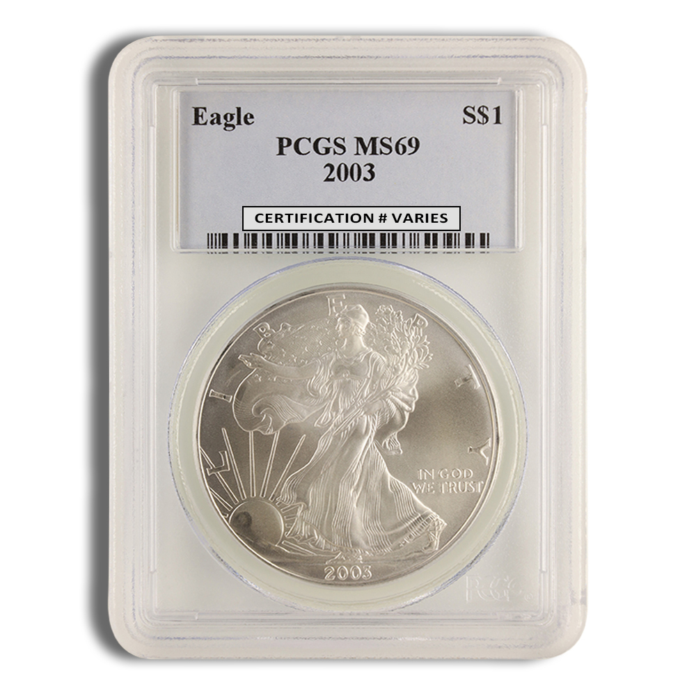 2003 Silver Eagle PCGS MS69