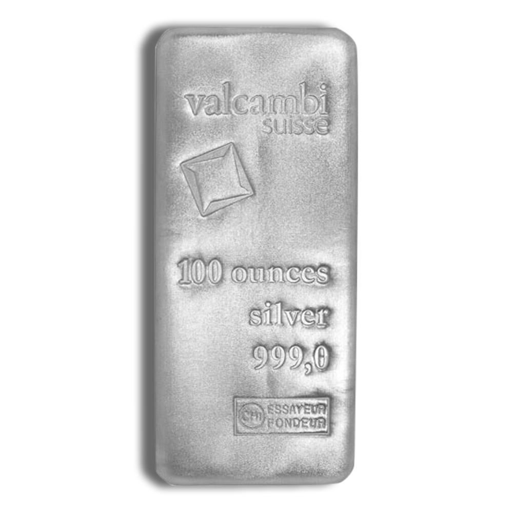 100 oz Silver Bar - Valcambi