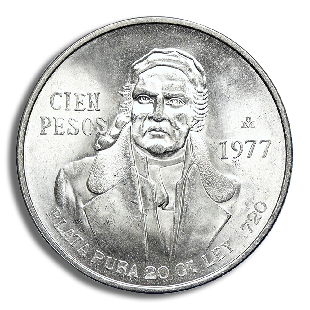 Mexico 100 Pesos Silver Coin (1977-1979)